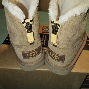 UGG Tan Suede Boots with Shearling Lining